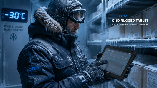 Specialized rugged tablet hardware for -30C cold chain logistics